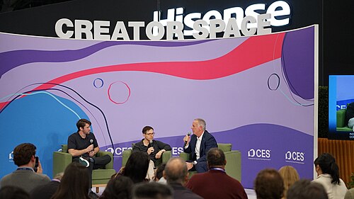 Joe Lombardo interviewed by Iced Coffee Hour hosts Graham Stephan and Jack Selby at CES 2026 (January 8, 2026)