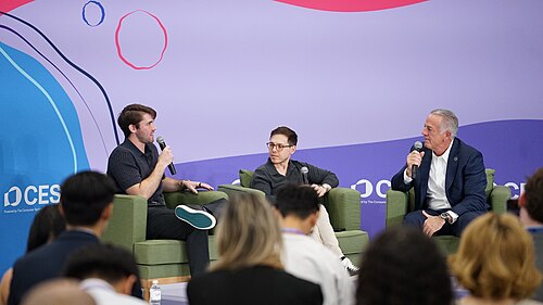 Joe Lombardo interviewed by Iced Coffee Hour hosts Graham Stephan and Jack Selby at CES 2026 (January 8, 2026)