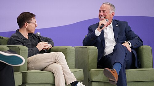 Joe Lombardo interviewed by Iced Coffee Hour hosts Graham Stephan and Jack Selby at CES 2026 (January 8, 2026)