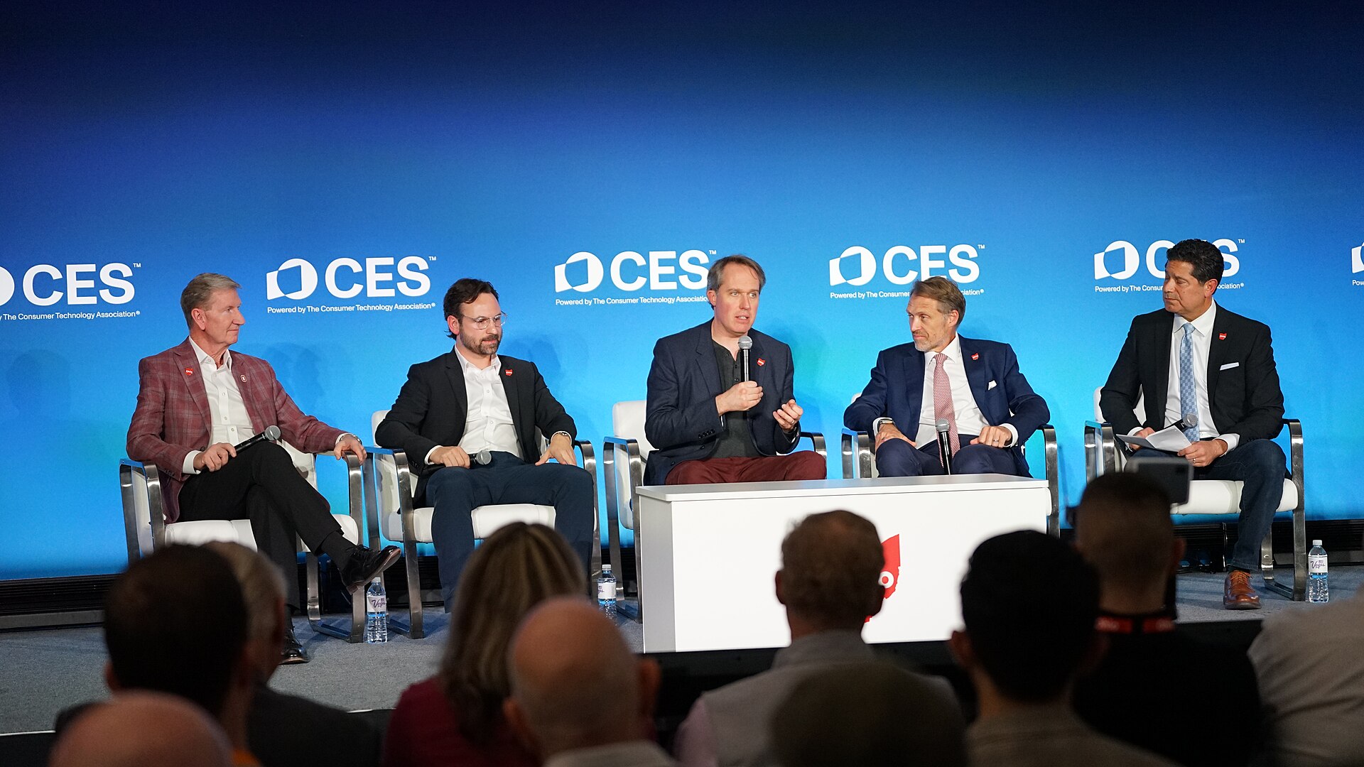 Ted Carter, Aaron Slodov, Jacob DeWitte, JoeBen Bevirt, J.P. Nauseef at CES 2026 for "Manufacturing the Future: Energy. Mobility. AI., presented by JobsOhio"