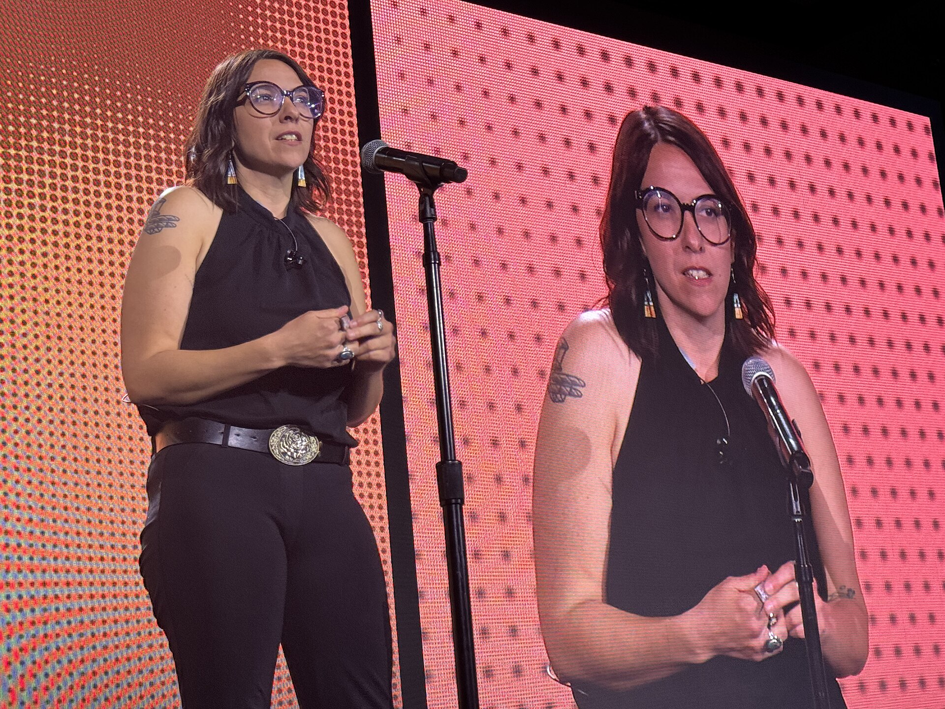 Caitlin McGlade, Investigative Reporter at The Arizona Republic, speaking at the 2025 Knight Media Forum in Miami, Florida in February 2025