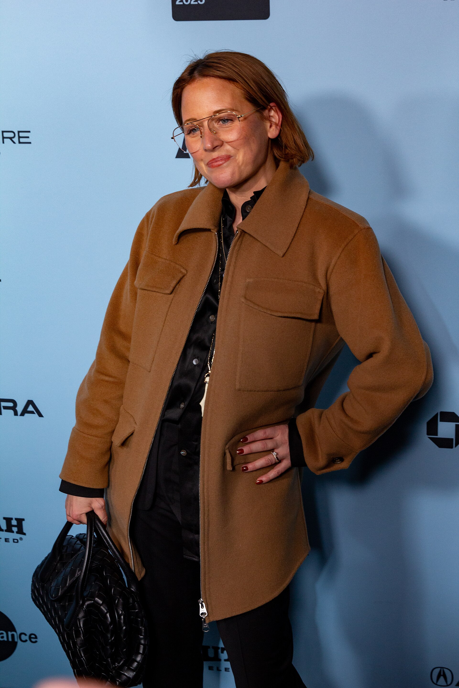 Carmen Navis, producction designer, at the 2025 Sundance Film Festival for the movie If I Had Legs I'd Kick You.