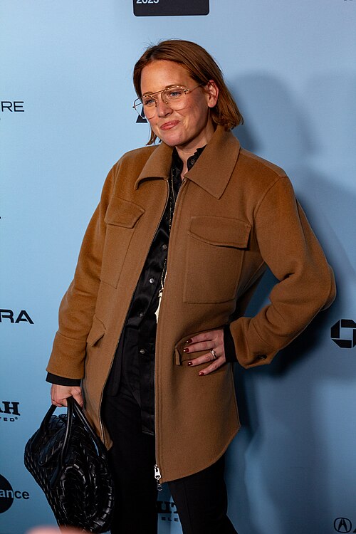 Carmen Navis, producction designer, at the 2025 Sundance Film Festival for the movie If I Had Legs I'd Kick You.