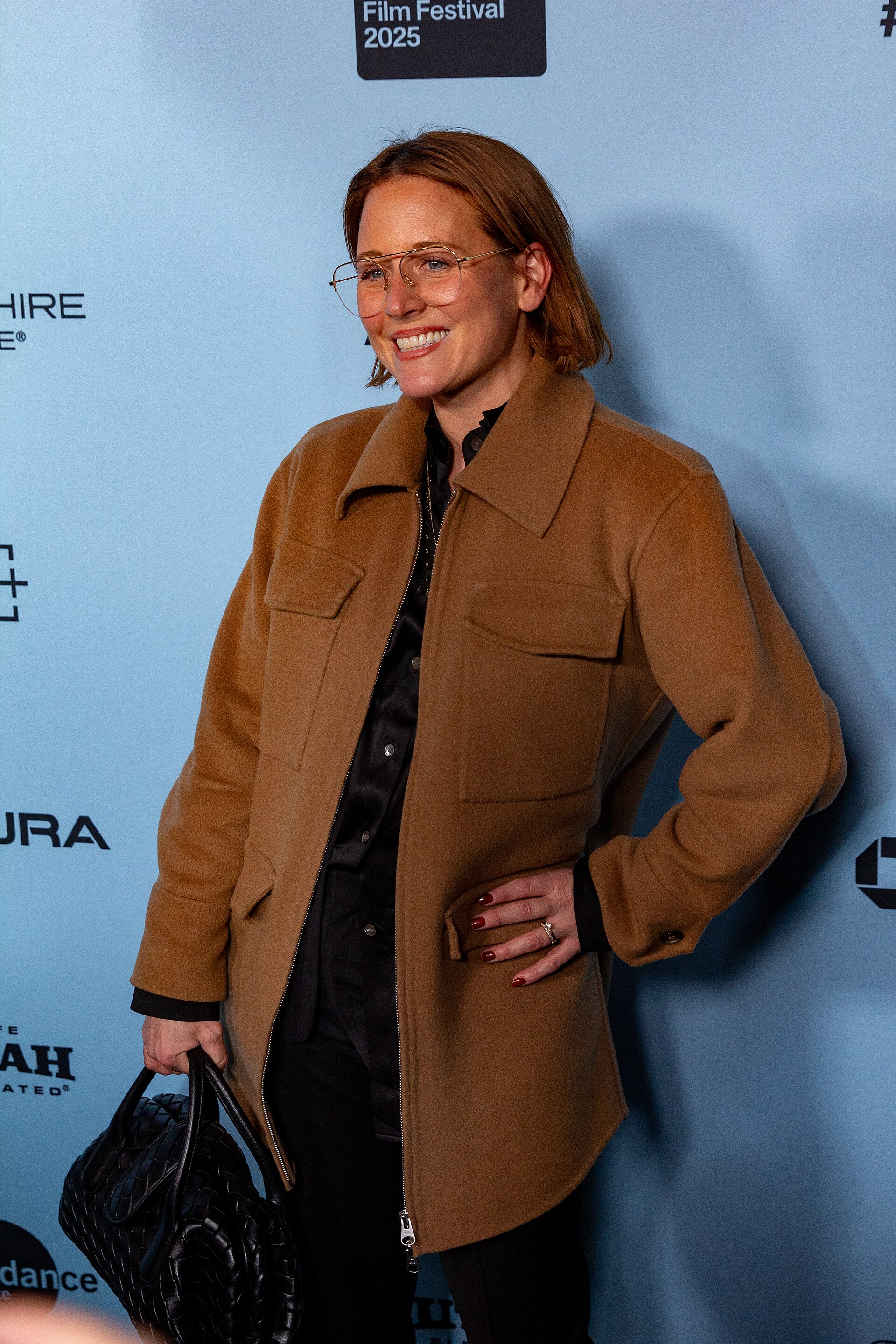 Carmen Navis, production designer, at the 2025 Sundance Film Festival for the movie If I Had Legs I'd Kick You.