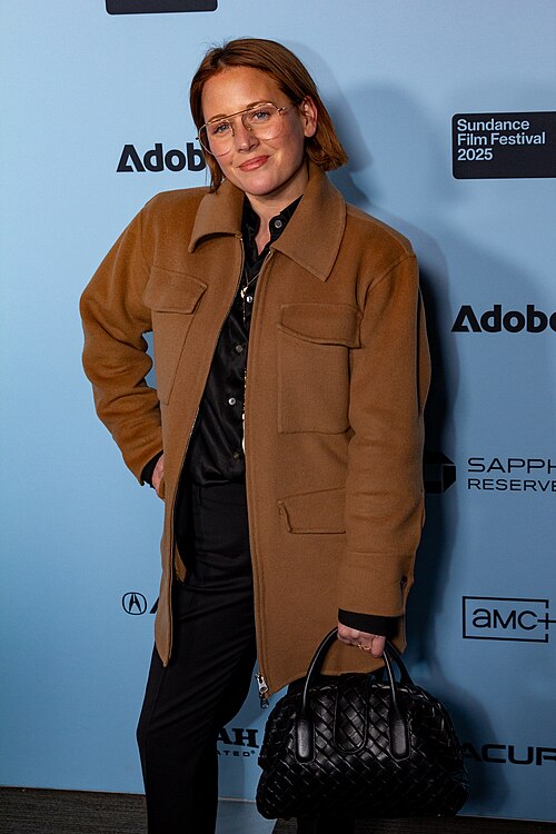 Carmen Navis, producction designer, at the 2025 Sundance Film Festival for the movie If I Had Legs I'd Kick You.