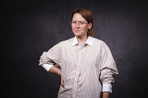 Carmen T Navis portrait at WikiPortraits Studio at Sundance 2025