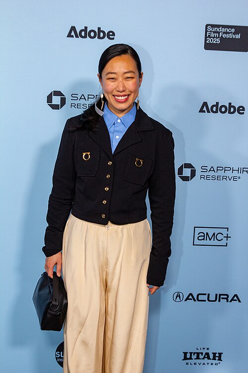 Carol Kim, production designer, at the 2025 Sundance Film Festival for the movie Bunnylovr.