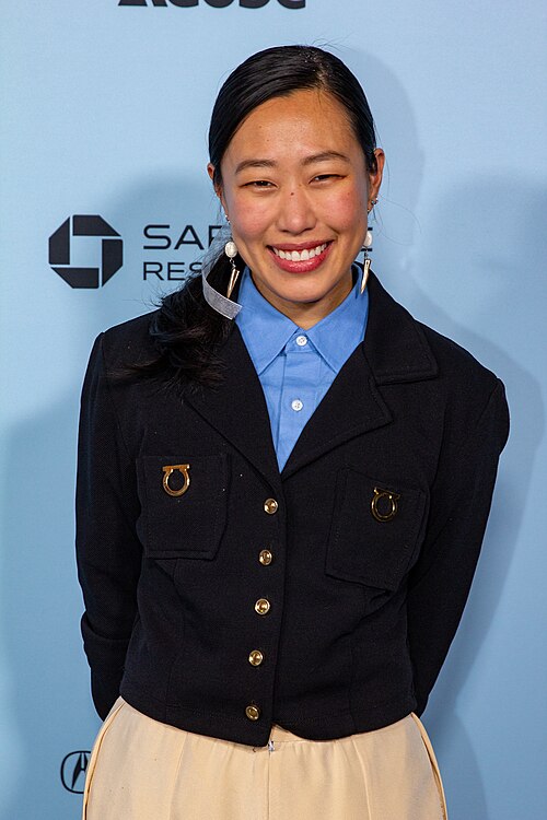Carol Kim, production designer, at the 2025 Sundance Film Festival for the movie Bunnylovr.