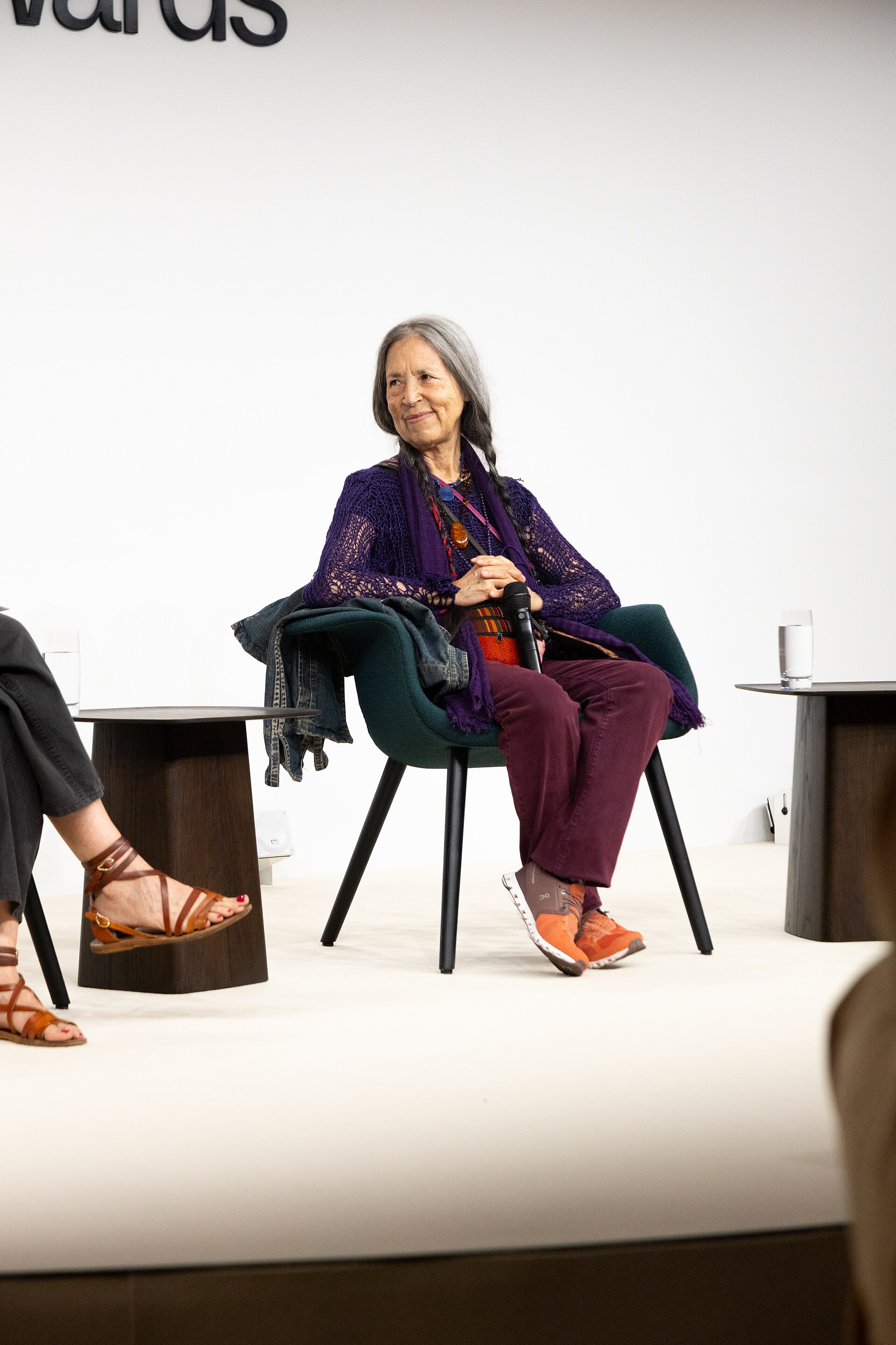 Cecilia Vicuña, Artist, at the Art Basel international art fair in Basel, Switzerland in June 2025.