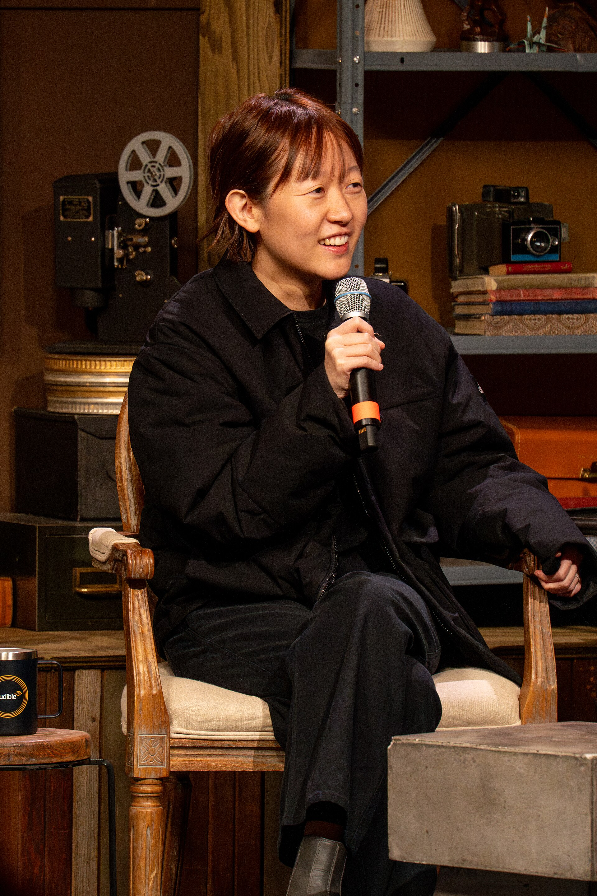 Celine Song at the 2025 Sundance Film Festival Visitations Podcast Recording