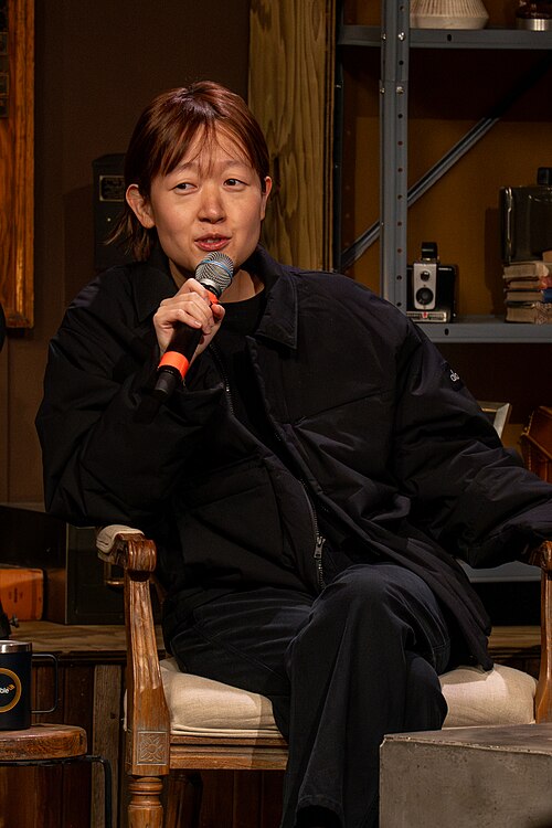 Celine Song at the 2025 Sundance Film Festival Visitations Podcast Recording