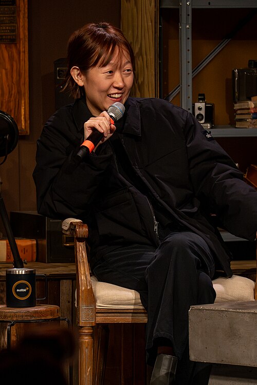 Celine Song at the 2025 Sundance Film Festival Visitations Podcast Recording