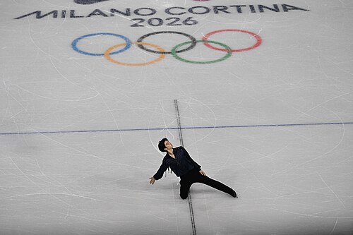 MILAN, ITALY - 07 FEBRUARY 2026: Cha Junhwan of South Korea compete during the Figure Skating Team Event Men Single Skating-Short Program at the Olympic Winter Games Milano Cortina 2026  Milano Ice Skating Arena on February 07, 2026 in Milan, Italy