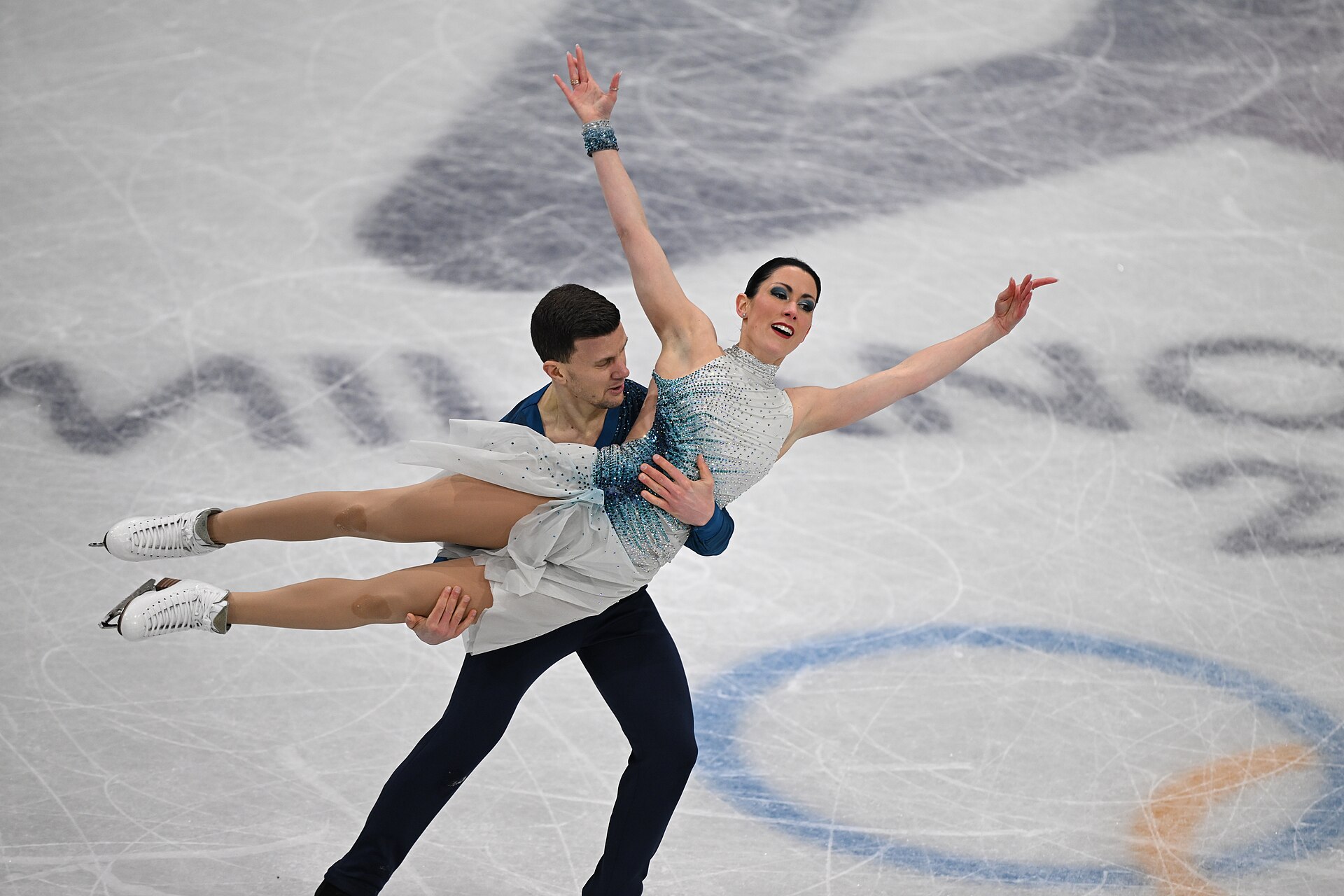 MILAN, ITALY - 11 FEBRUARY 2026: Charlene Guignard and Marco Fabbri of Italy compete during the Figure Skating Ice Dance Free Dance at the Olympic Winter Games Milano Cortina 2026 Milano Ice Skating Arena on February 11, 2026 in Milan, Italy