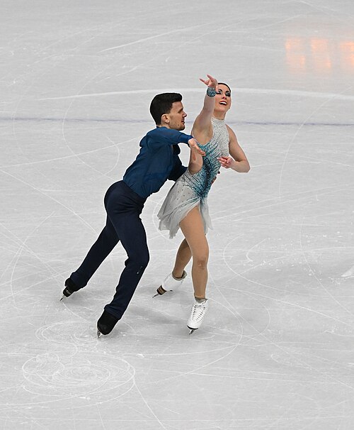 MILAN, ITALY - 07 FEBRUARY 2026: Charlene Guignard and Marco Fabbri of Italy compete during the Figure Skating Team Event Ice Dance-Free Dance  at the Olympic Winter Games Milano Cortina 2026  Milano Ice Skating Arena on February 07, 2026 in Milan, Italy