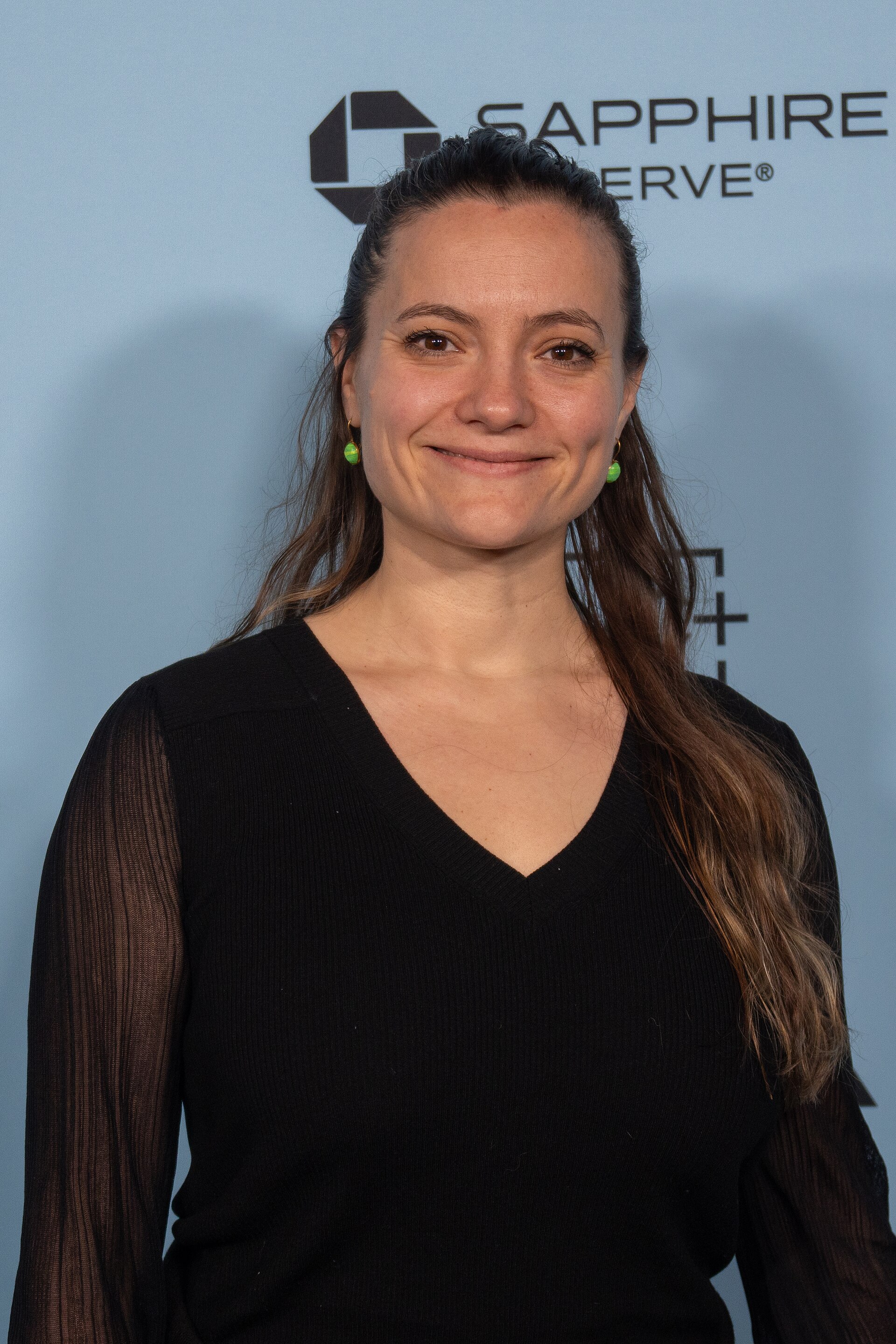 Charlotte Kaufman, director, at the 2025 Sundance Film Festival for The Alabama Solution