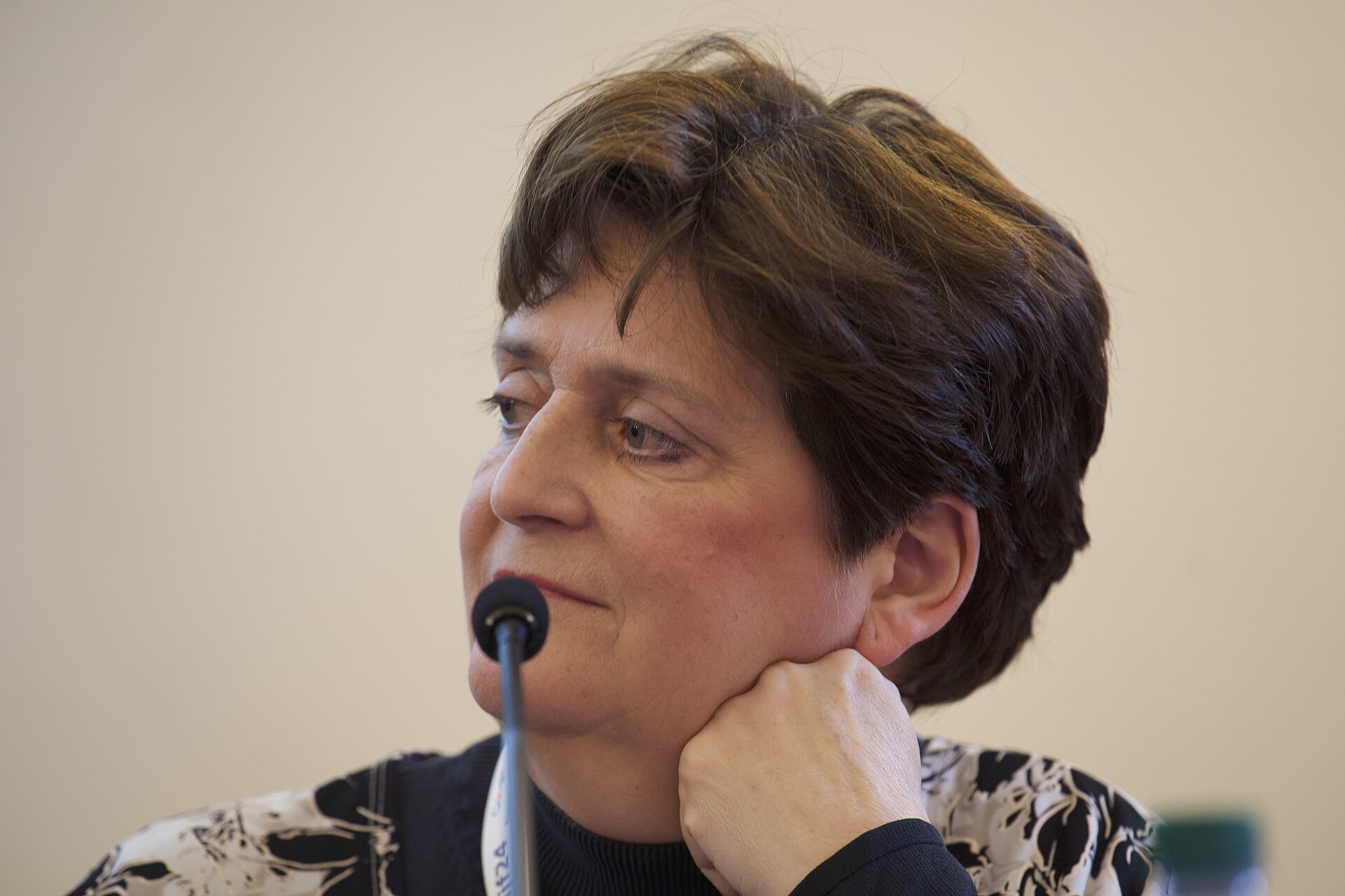 Cheryl Phillips, journalism professor at Stanford University, speaking at the International Journalism Festival 2024 in Perugia, Italy on a panel that highlighted the Sigma Award winners.