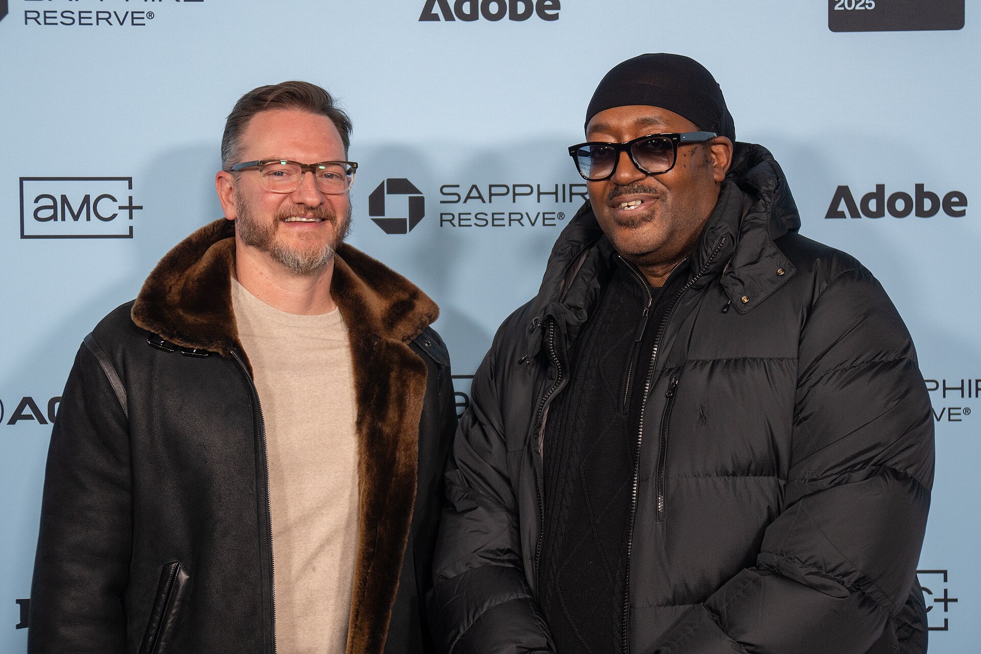 Chris Hanebutt and Mark Batson, composers, at the 2025 Sundance Film Festival for The Alabama Solution