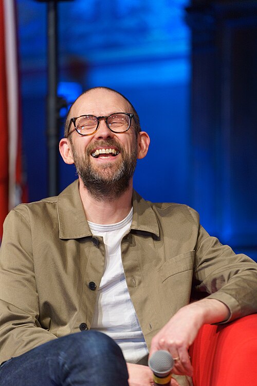 Chris Moran, head of editorial innovation at the Guardian, speaking at the International Journalism Festival 2024 in Perugia, Italy on a panel called AI showcase.