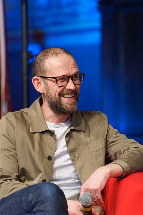 Chris Moran, head of editorial innovation at the Guardian, speaking at the International Journalism Festival 2024 in Perugia, Italy on a panel called AI showcase.