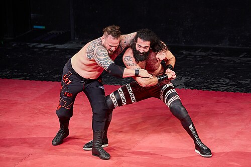 Christmas Brawl 2025, in Arena, Vienna, Wrestling Match, Khoukaz vs Pain 017