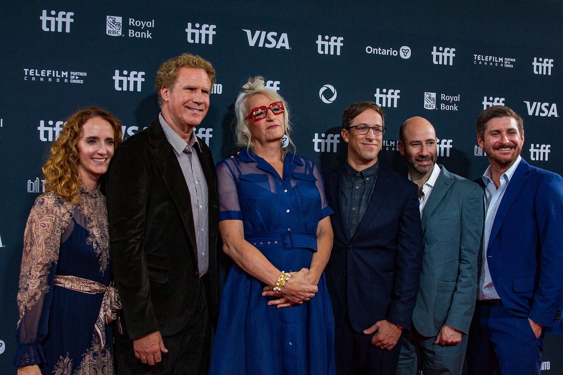 Will Ferrell, Harper Steele, Christopher Leggett, Rafael Marmor, Jessica Elbaum, and Josh Greenbaum at the 2024 Toronto International Film Festival (TIFF) for the movie Will & Harper.