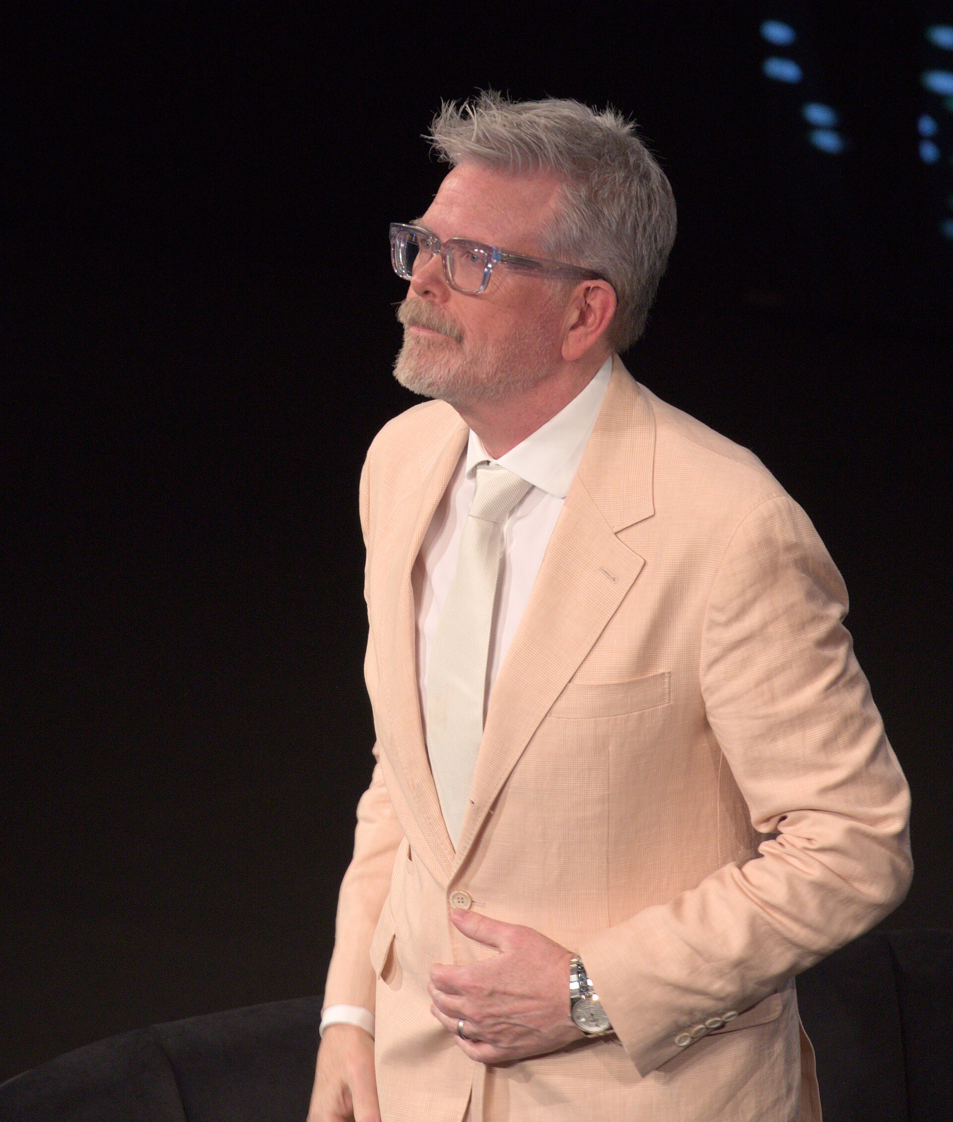 Christopher McQuarrie, director and screenwriter, during a Q&A session at the 2025 Cannes Film Festival for the movie “Mission: Impossible – The Final Reckoning”.