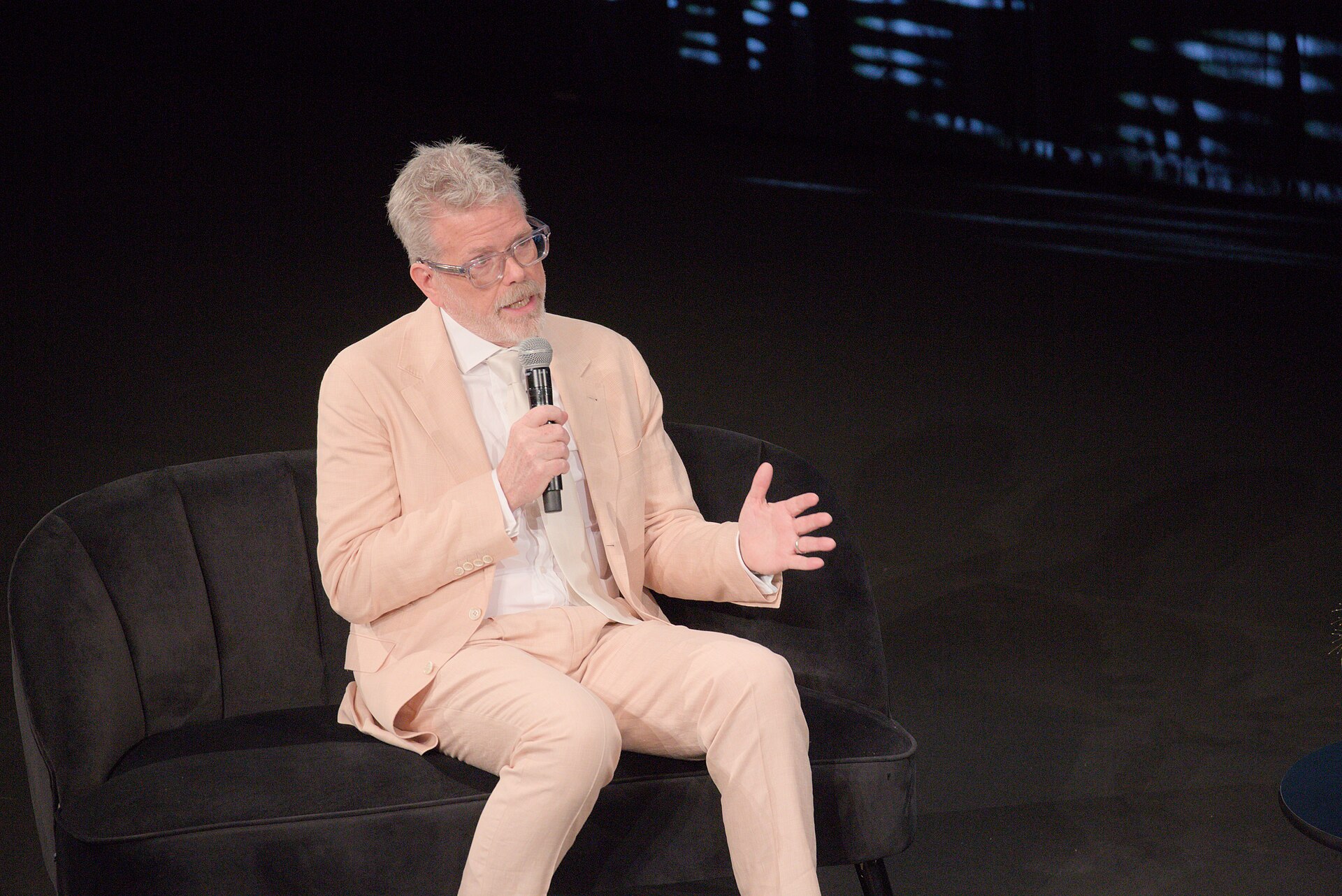 Christopher McQuarrie, director and screenwriter, during a Q&A session at the 2025 Cannes Film Festival for the movie “Mission: Impossible – The Final Reckoning”.