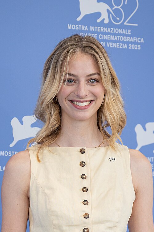 Claire Bender, actress, at 82nd Venice International Film Festival in Venice, Italy for the film Etty.