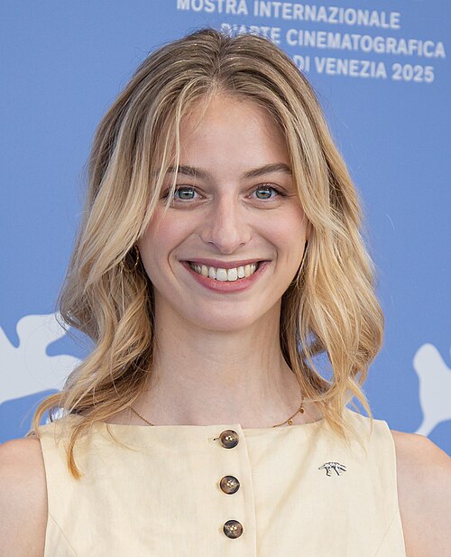 Claire Bender, actress, at 82nd Venice International Film Festival in Venice, Italy for the film Etty.