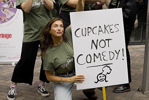 Claire Rafferty of "Gobby Girls: The 11% Club" at the 2025 Edinburgh Festival Fringe.