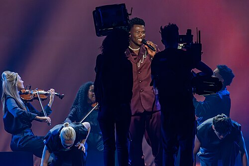 Claude, representing Netherlands, performing at Eurovision 2025 in Basel, Switzerland.