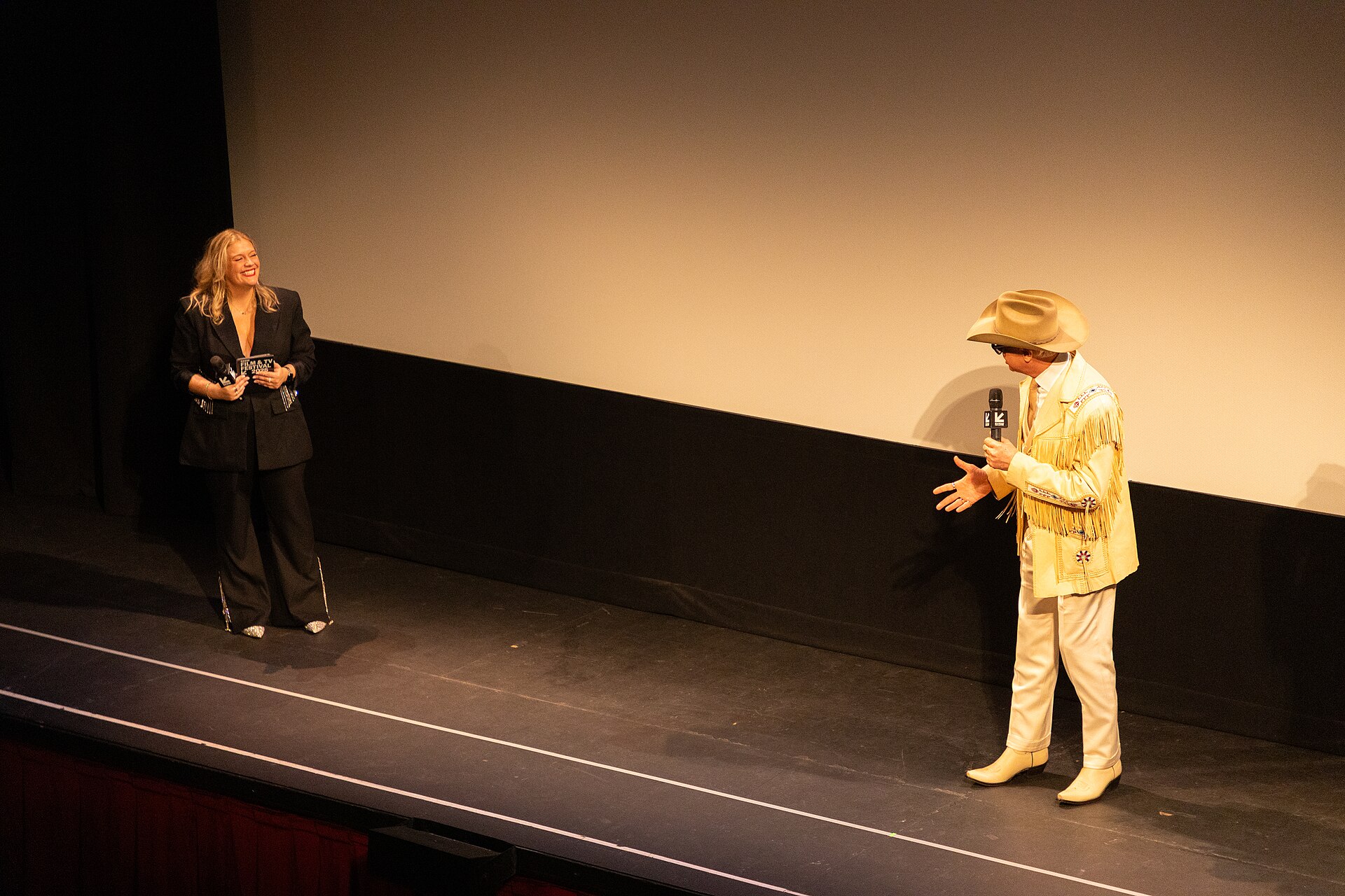 Claudette Godfrey and Paul Feig at the 2025 South by Southwest festival.