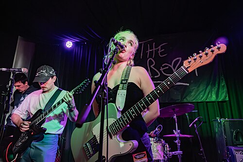 Cliffords, The Prince Albert, Brighton UK, The Great Escape Festival 2025, 15/05/25. 
L-R, Locon O'Toole, Harry Menton, Iona Lynch