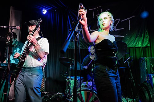 Cliffords, The Prince Albert, Brighton UK, The Great Escape Festival 2025, 15/05/25. 
L-R, Locon O'Toole, Harry Menton, Daniel Ryan, Iona Lynch