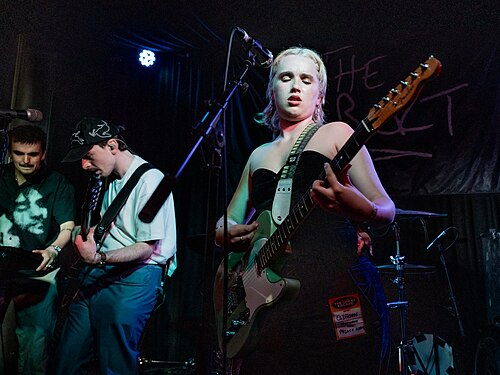 Cliffords, The Prince Albert, Brighton UK, The Great Escape Festival 2025, 15/05/25. 
L-R, Locon O'Toole, Harry Menton, Iona Lynch