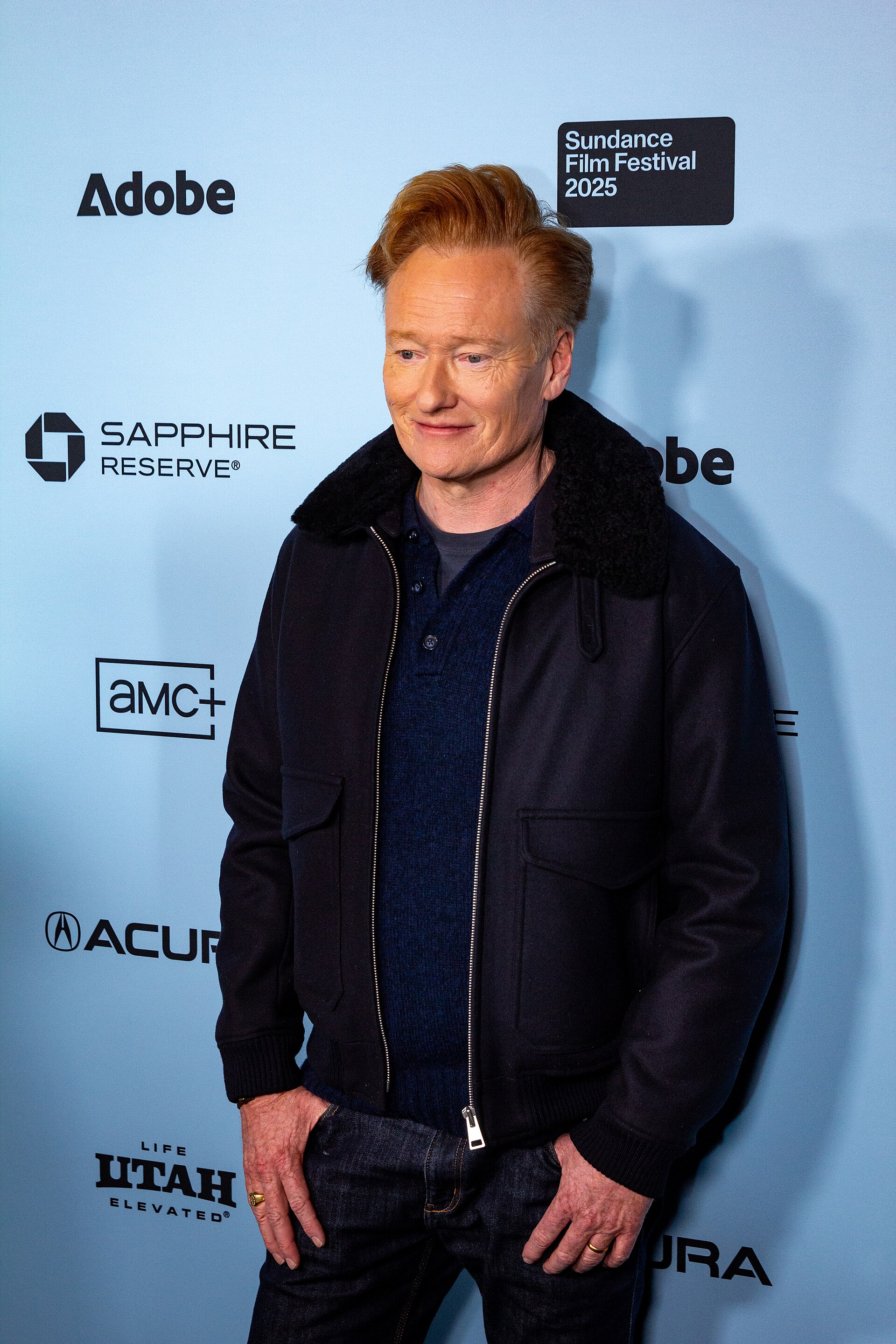 Conan O'Brien, actor, at the 2025 Sundance Film Festival for the movie If I Had Legs I'd Kick You.
