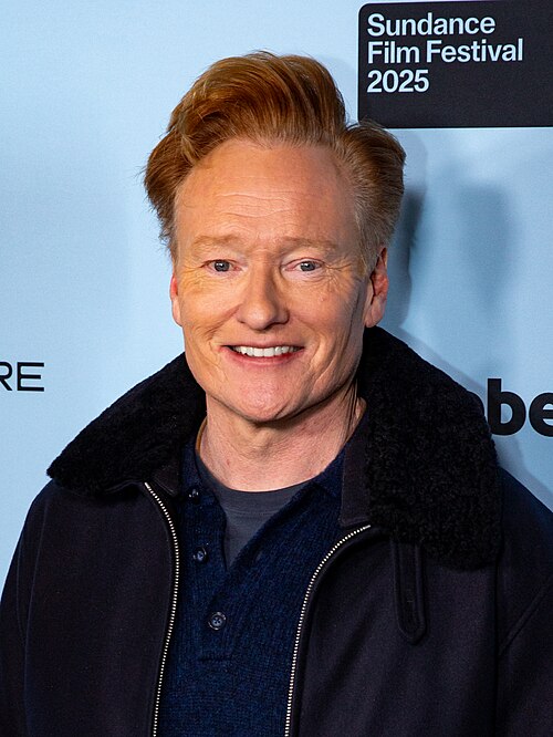 Conan O'Brien, actor, at the 2025 Sundance Film Festival for the movie If I Had Legs I'd Kick You.