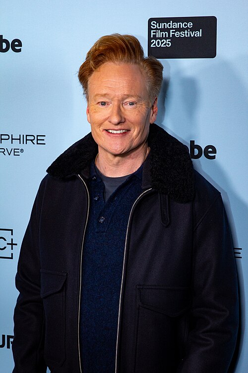 Conan O'Brien, actor, at the 2025 Sundance Film Festival for the movie If I Had Legs I'd Kick You.