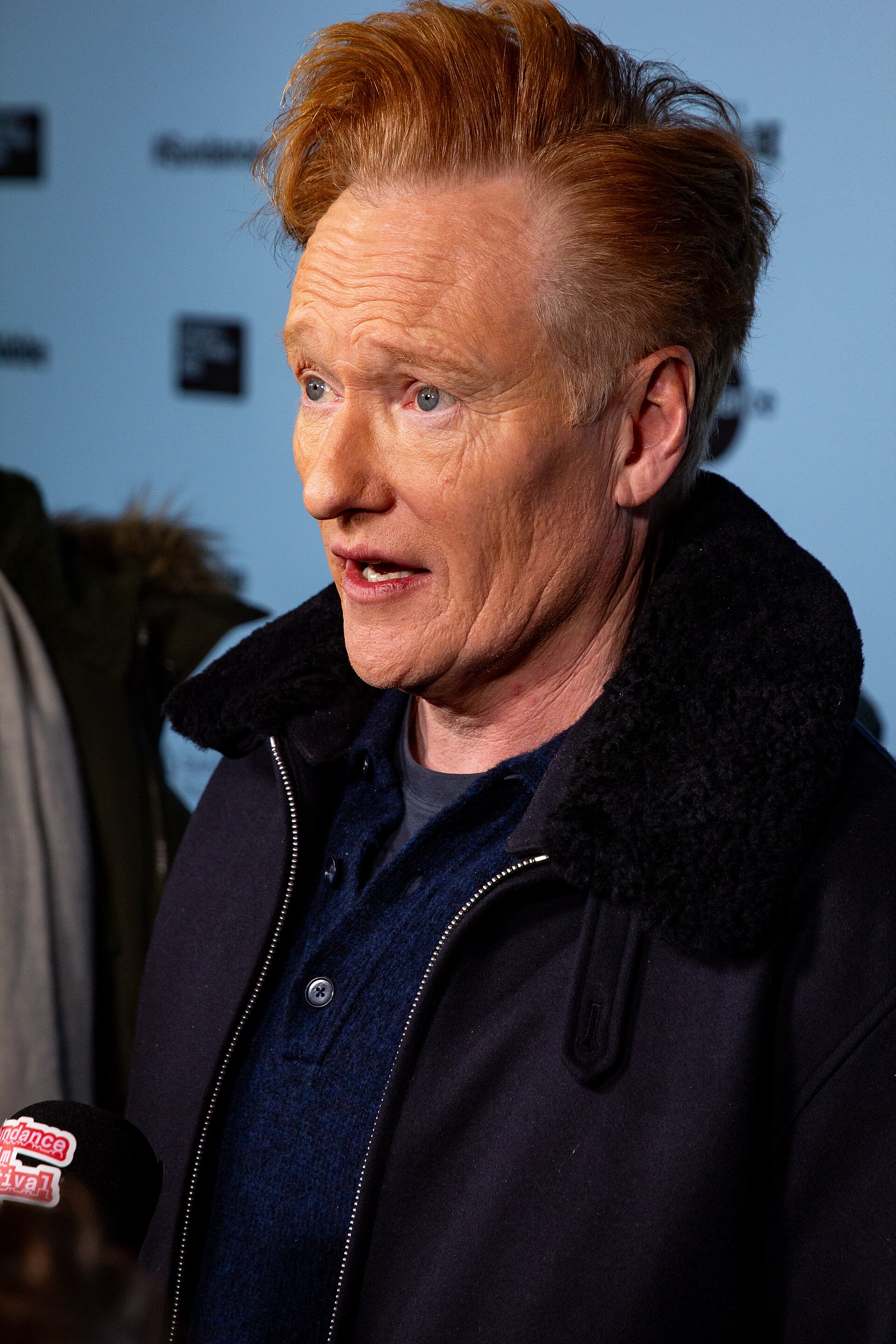 Conan O'Brien, actor, at the 2025 Sundance Film Festival for the movie If I Had Legs I'd Kick You.