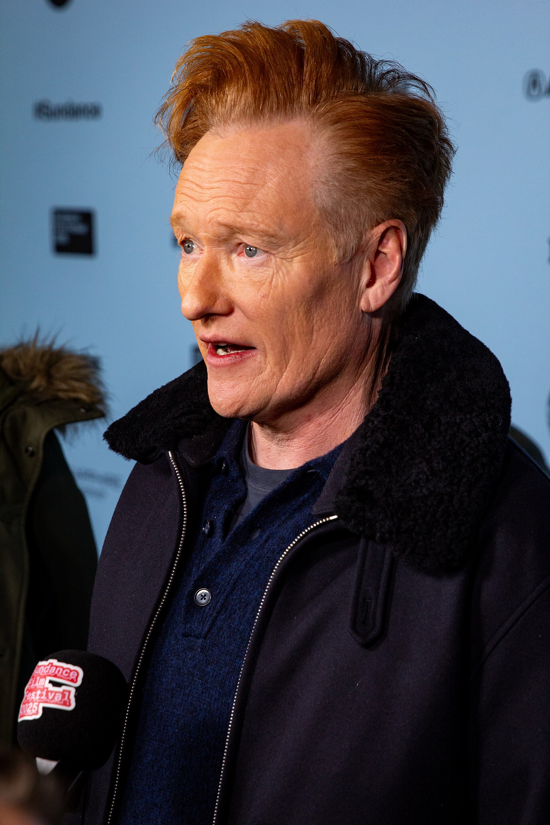 Conan O'Brien, actor, at the 2025 Sundance Film Festival for the movie If I Had Legs I'd Kick You.