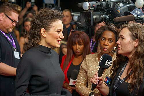 Coralie Fargeat, director, at the 2024 Toronto International Film Festival (TIFF) in Toronto, Canada