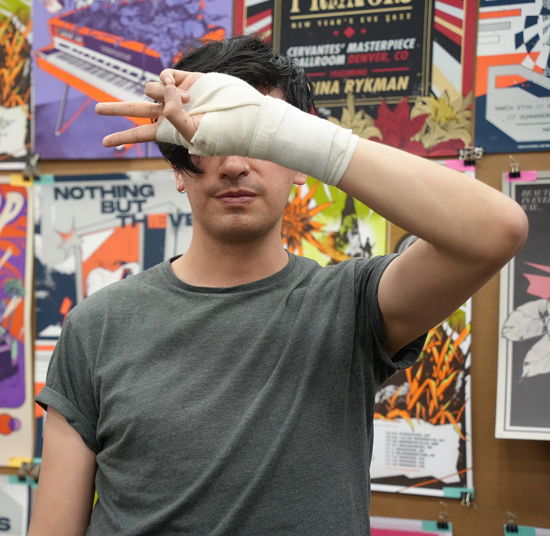 Cristian Alarcón D., Cris.is.in.crisis, Flatstock exhibit at SXSW 2025 in Austin, Texas in March 2025.