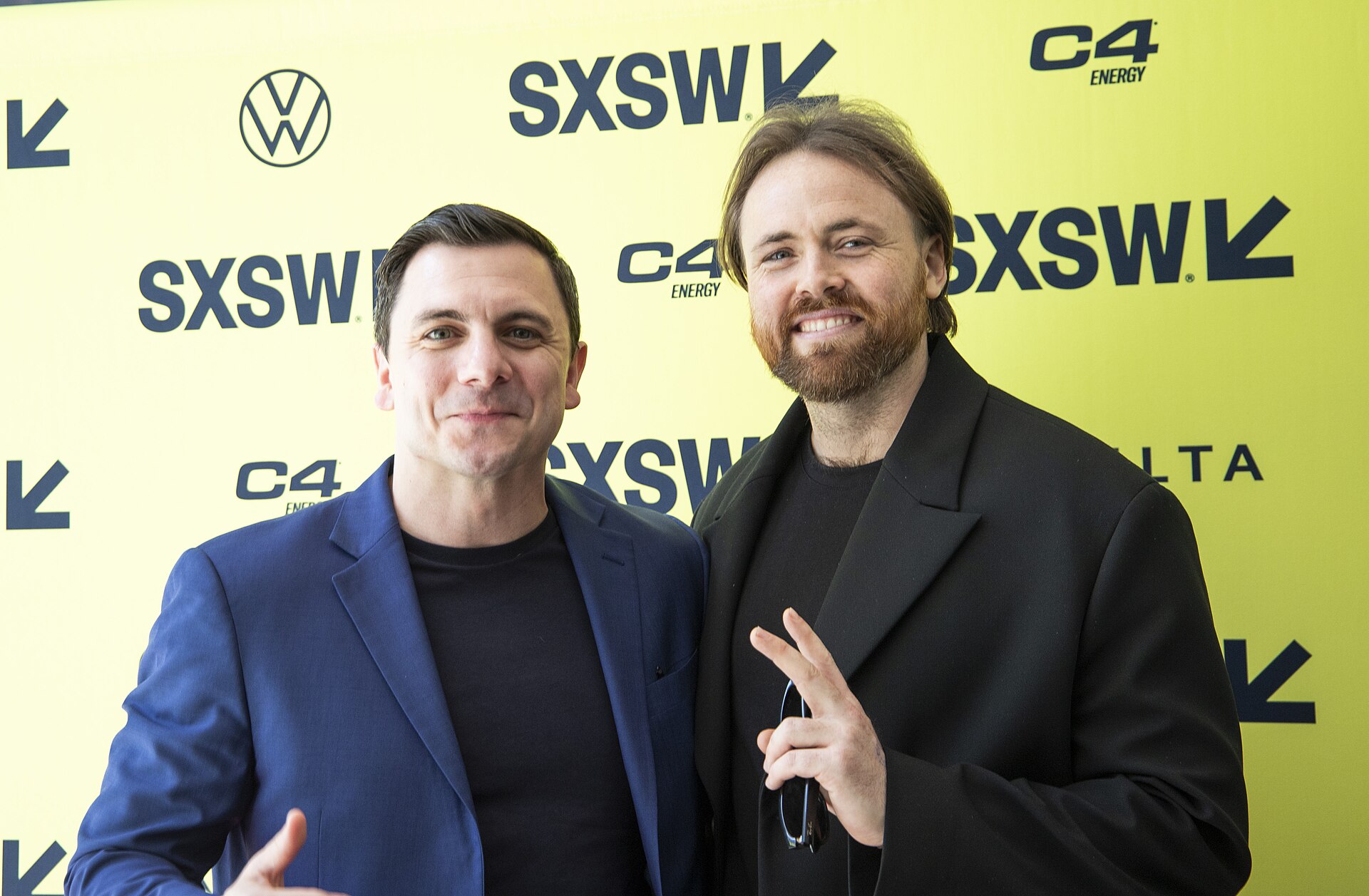 Writer of Cold Wallet Cutter Hodierne with Raphael Swann at World Premiere during SXSW 2024