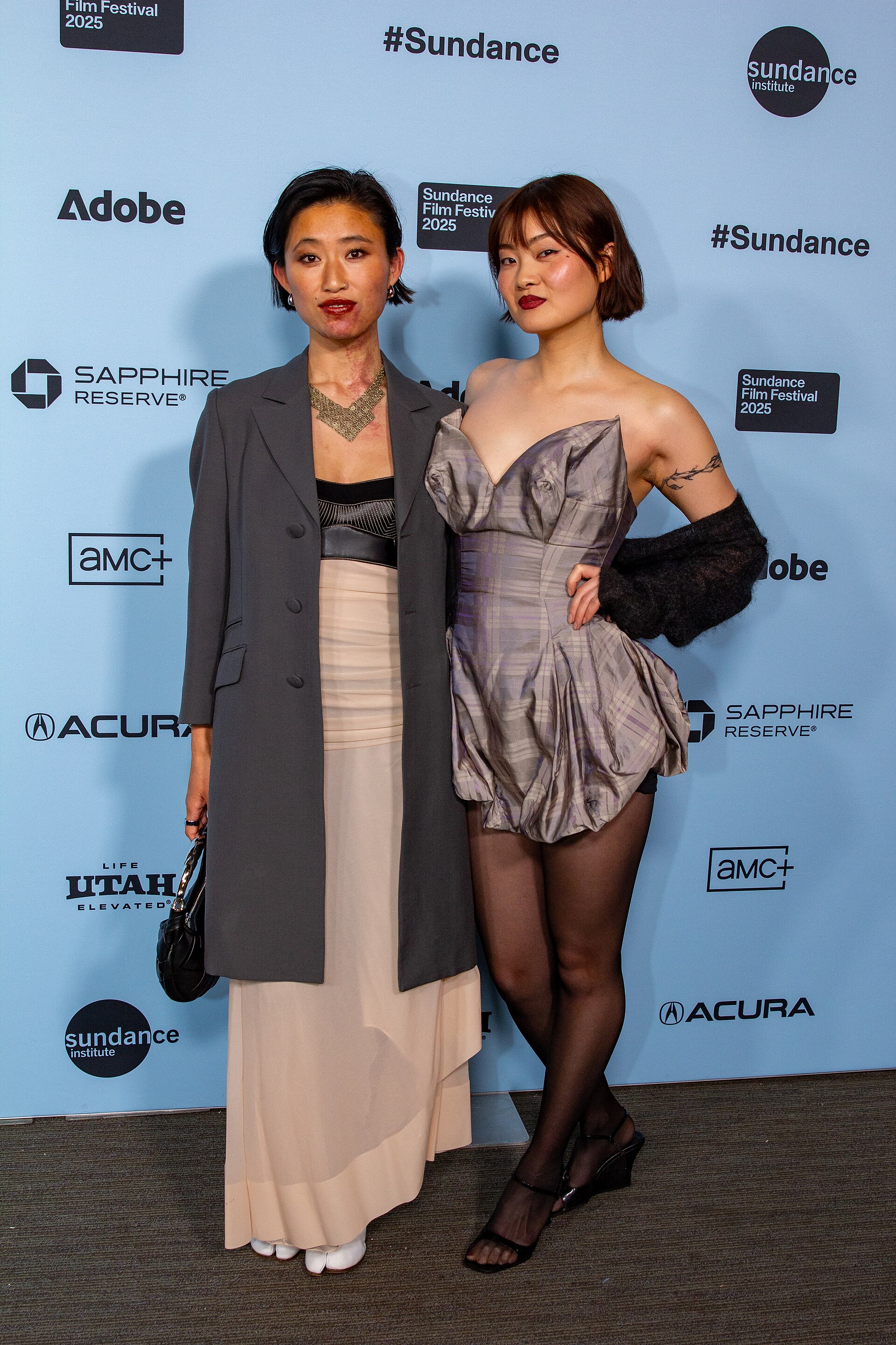 Daisy Zhou and Katarina Zhu at the 2025 Sundance Film Festival for the movie Bunnylovr.