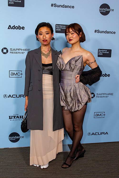 Daisy Zhou and Katarina Zhu at the 2025 Sundance Film Festival for the movie Bunnylovr.