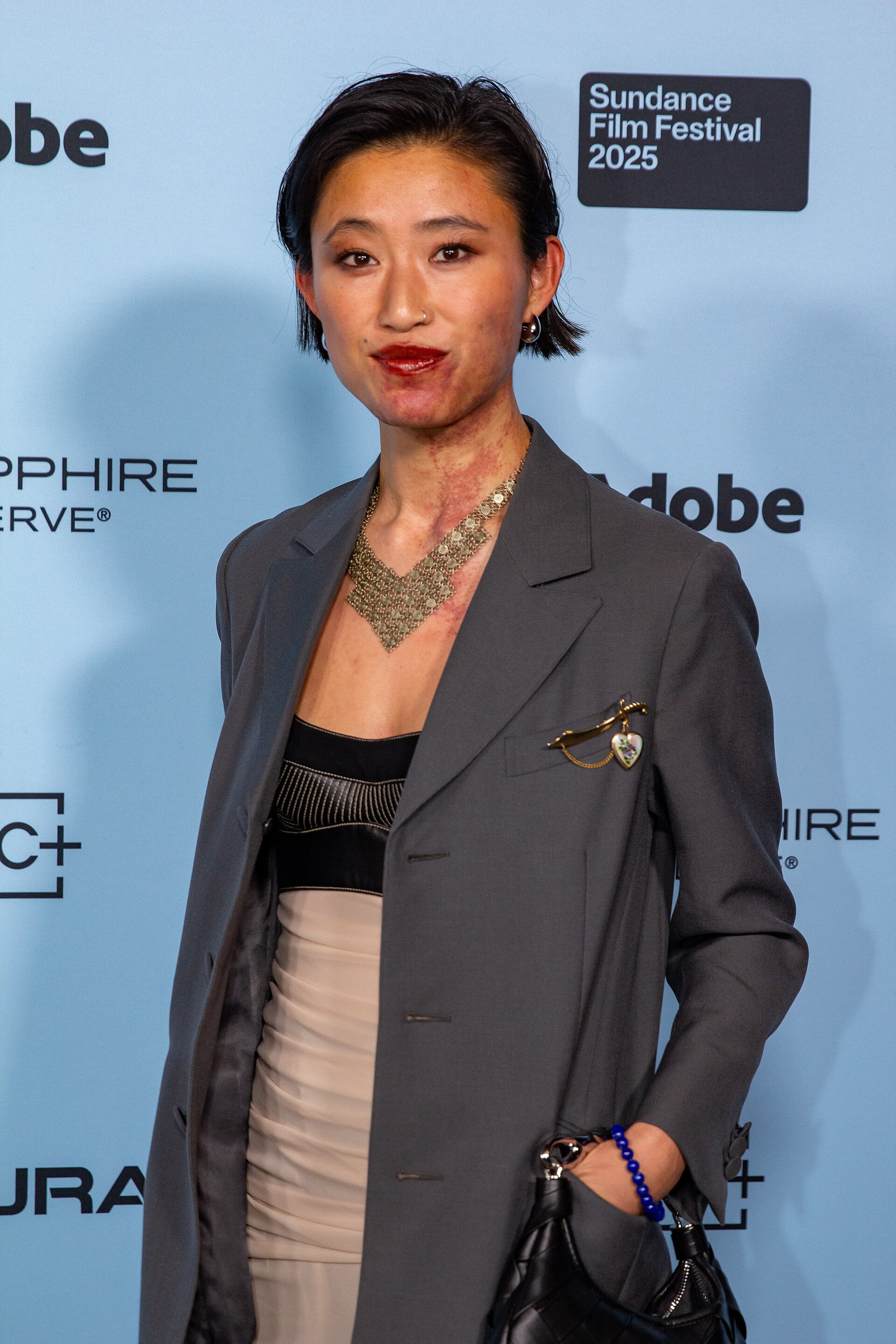 Daisy Zhou, cinematographer, at the 2025 Sundance Film Festival for the movie Bunnylovr.