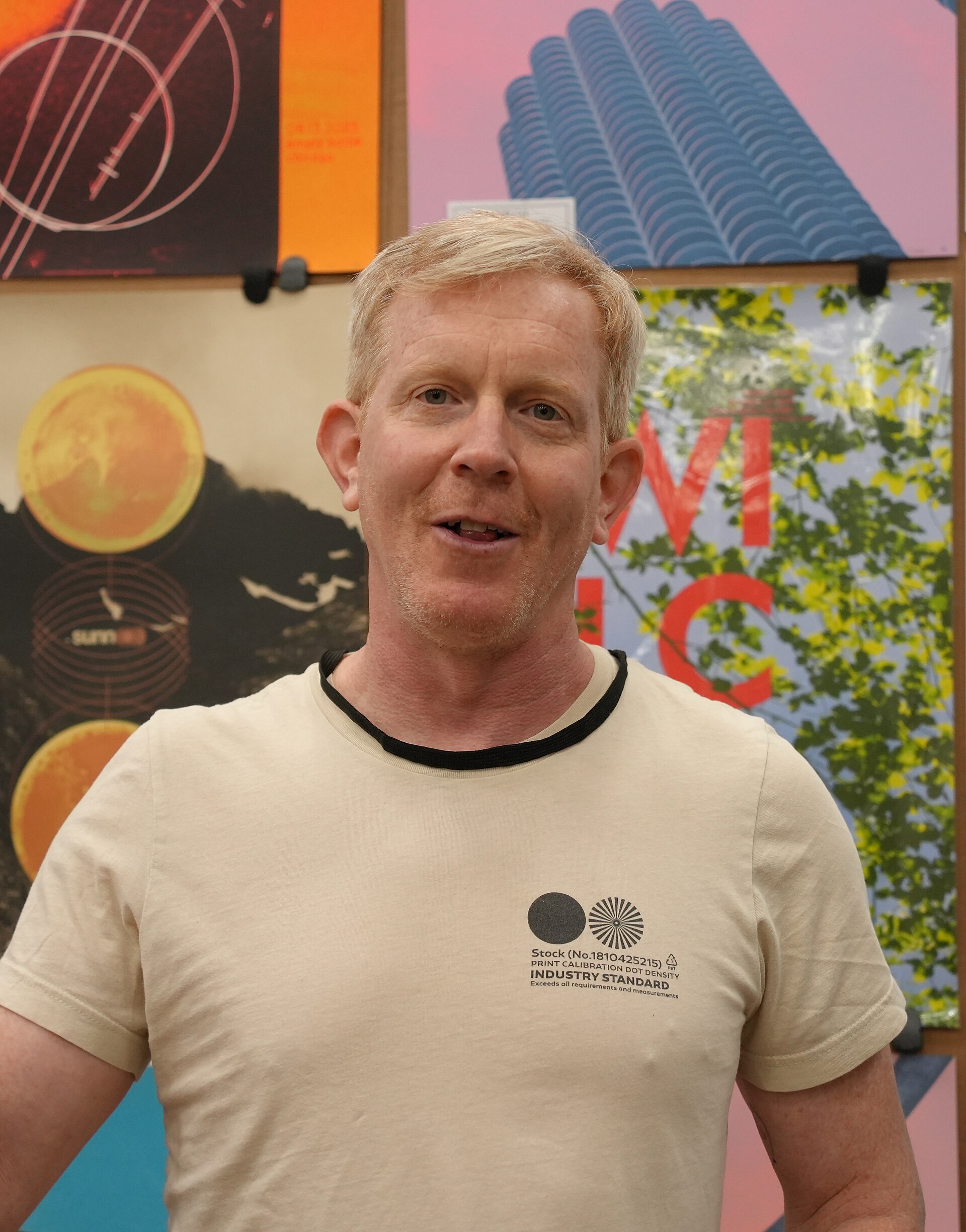 Dan MacAdam, Crosshair, Flatstock exhibit at SXSW 2025 in Austin, Texas in March 2025.