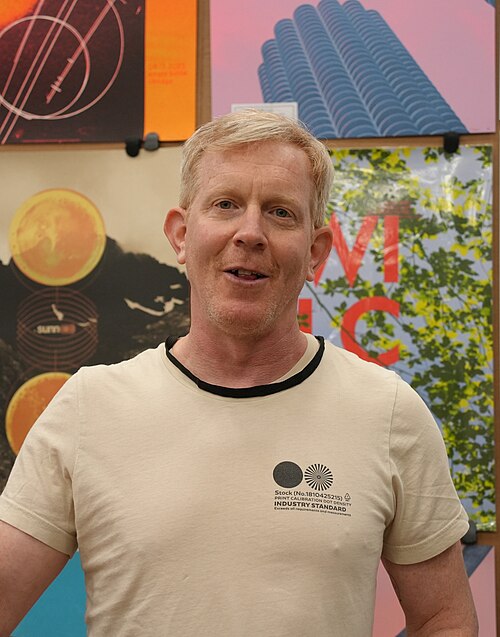 Dan MacAdam, Crosshair, Flatstock exhibit at SXSW 2025 in Austin, Texas in March 2025.