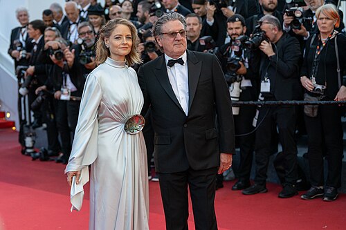 CANNES, FRANCE - 20 MAY 2025: Daniel Auteui, Jodie Foster attends the "Vie Privée" (A Private Life) red carpet at the 78th annual Cannes Film Festival